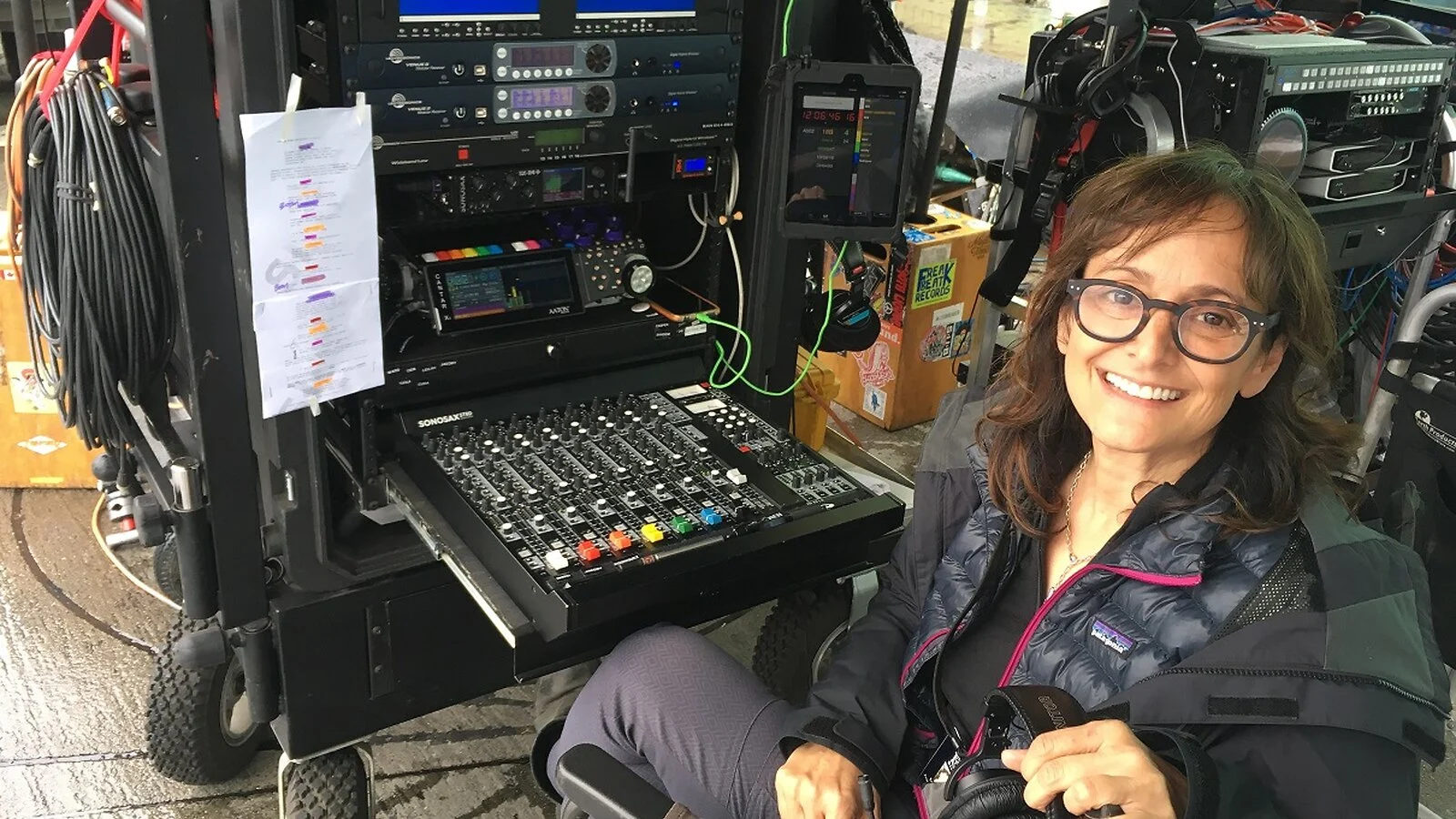 Lisa Pinero at work with SONOSAX equipment