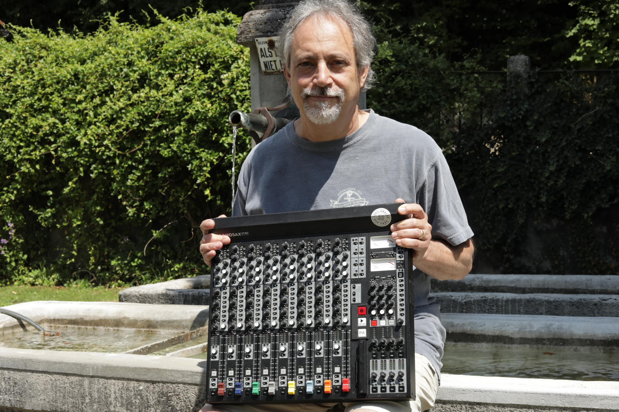 Ed Novick at work with SONOSAX equipment