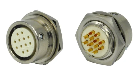 Tajimi 12-pin female chassis connector PRC05-R12F