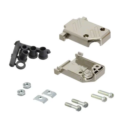 Capot D-SUB 3M 3357-6515 en plastique métallisé, pour 9 broches ou 15 broches HD