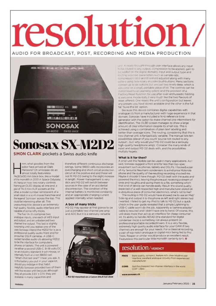 SONONEWS MARS 2020
