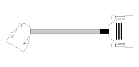 4 channels AES cable connecting SX-ST or SX-ES to SONOSAX recorders: 3M MDR 26 to DB25M, 80cm